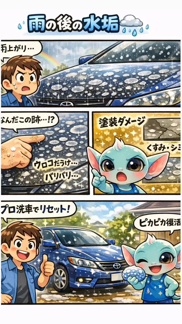 🚗☔ 雨の後、そのまま放置していませんか？